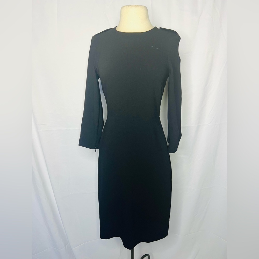 Burberry London Black Uniform Sheath Long Sleeve Dress - NEW (Size: 4, 8)